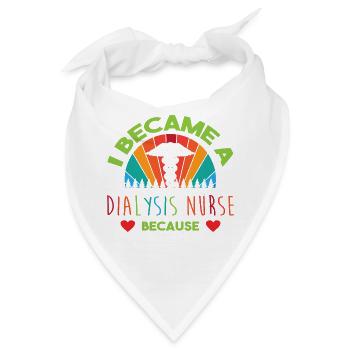 Dialyse Krankenschwester - Bandana - Weiß - Vorne