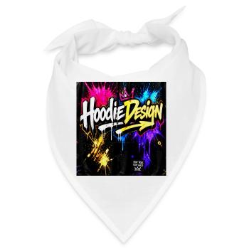 Graffiti-Hoodie Neon-Splash-Design - Bandana - Weiß - Vorne