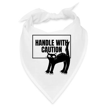 Cat Caution Tee - Bandana - Weiß - Vorne