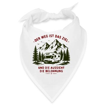 Der Weg ist Ziel – Aussicht Belohnung - Bandana - Weiß - Vorne