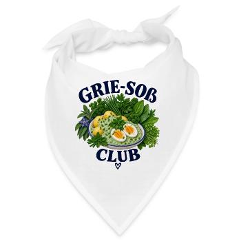 Grie Soß Club – Hessische Grüne Soße Liebe - Bandana - Weiß - Vorne