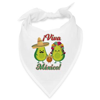 Mexikanische Avocado - Bandana - Weiß - Vorne