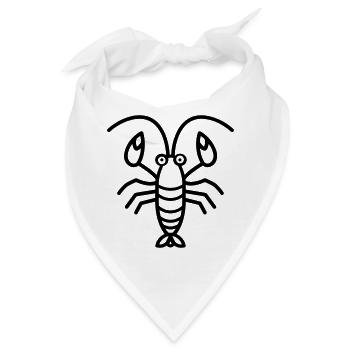 Garnele - Bandana - Weiß - Vorne