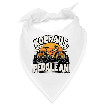   Kopf aus. Pedale an Biker Geschenk - Bandana - Weiß - Vorne