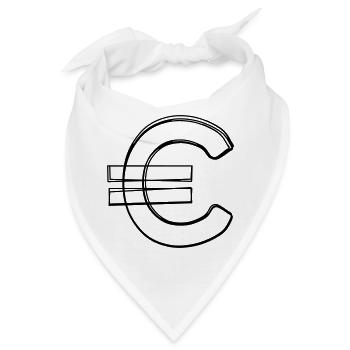 Eurozeichen handgezeichnet - Bandana - Weiß - Vorne