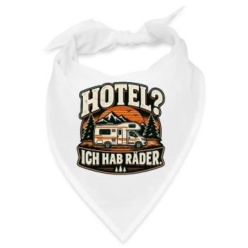 Hotel? Ich hab Räder. Camping Vanlife - Bandana - Weiß - Vorne
