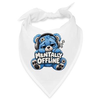 Mentally Offline Plüschbär - Bandana - Weiß - Vorne