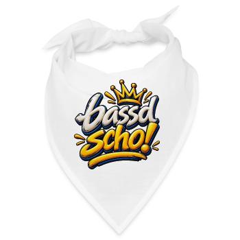 Bassd Scho Graffiti Krone Design - Bandana - Weiß - Vorne