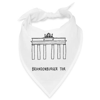 Brandenburger Tor Berlin - Bandana - Weiß - Vorne