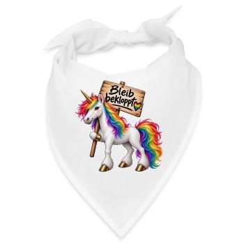 Bleib bekloppt - Bandana - Weiß - Vorne