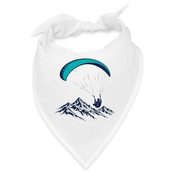 Blauer Berggipfel Paragleiten - Bandana - Weiß - Vorne