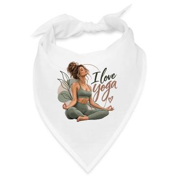 Ich liebe Yoga – Yoga Girl - Bandana - Weiß - Vorne