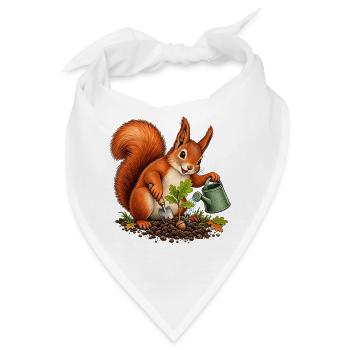 Eichhörnchen pflanzt eine Eichel - Bandana - Weiß - Vorne