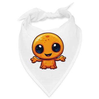 Kuschel-Orb mit großen Augen - Bandana - Weiß - Vorne