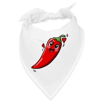Chili_Pepper - Bandana - Weiß - Vorne