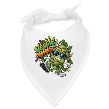 Veggie Wins Artischocke - Bandana - Weiß - Vorne