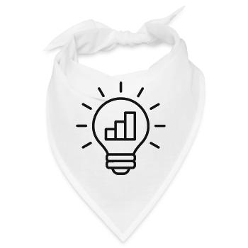 Glühbirnen-Symbol für Geschäftswachstum - Bandana - Weiß - Vorne