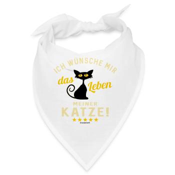 Leben meiner Katze - Bandana - Weiß - Vorne