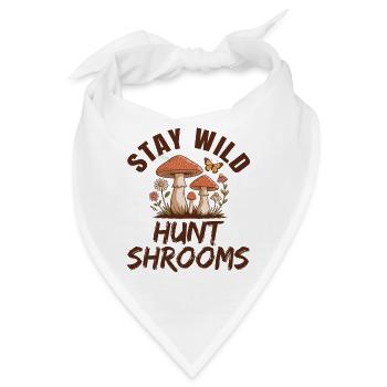 Bleib-Wildpilzsuche - Bandana - Weiß - Vorne