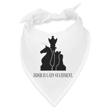 Jeder Zug ein Statement – Schach Design - Bandana - Weiß - Vorne
