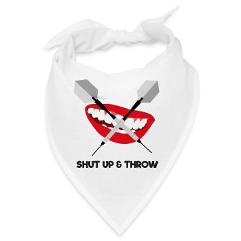 Shut up and throw (dark) - Bandana - Weiß - Vorne