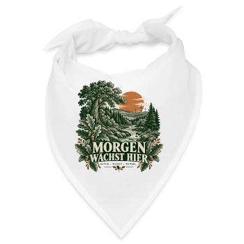 Morgen wächst hier – Waldlandschaft - Bandana - Weiß - Vorne