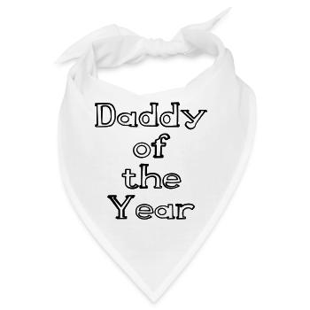 Daddy of the Year handgezeichnet - Bandana - Weiß - Vorne