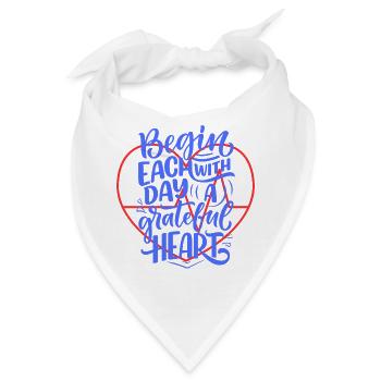 Herz - Bandana - Weiß - Vorne