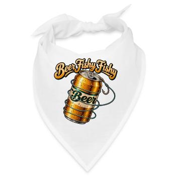 Beer Fishy Fishy Keg Design - Bandana - Weiß - Vorne