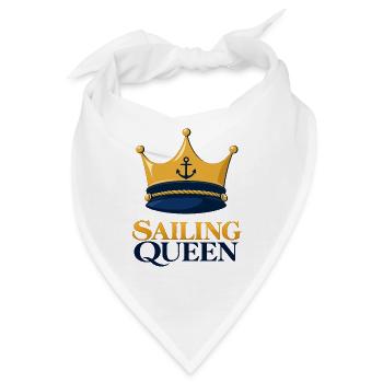 Sailing Queen – Seglerin mit Krone - Bandana - Weiß - Vorne