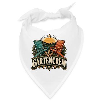 Gartencrew – Dorf & Gartenliebe Geschenkidee - Bandana - Weiß - Vorne