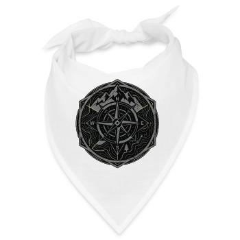 Bergwander Kompass - Bandana - Weiß - Vorne