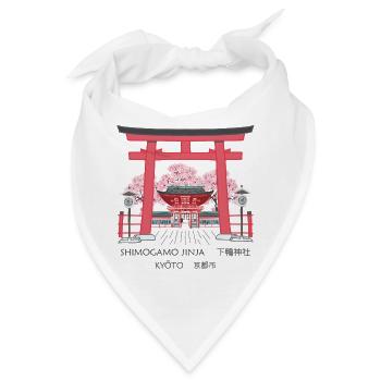 Kyoto Torii und Kirschblüten - Bandana - Weiß - Vorne