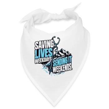 Ski Krankenschwester - Bandana - Weiß - Vorne