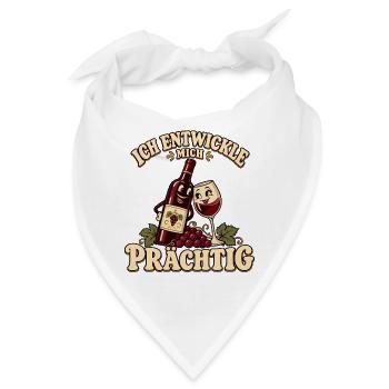 Ich entwickle mich prächtig Wein Retro Design - Bandana - Weiß - Vorne