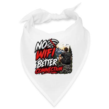 Kein WLAN Bessere Verbindung – Outdoor-Abenteuer - Bandana - Weiß - Vorne