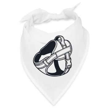 Hundegeschirr Brustgeschirr Icon - Bandana - Weiß - Vorne