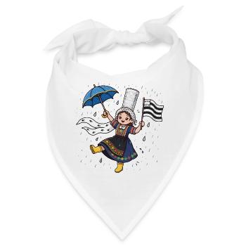 Bigouden Breton Bretagne - Bandana - Weiß - Vorne