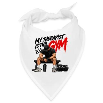 Sportler der Fitnessstudiotherapie - Bandana - Weiß - Vorne