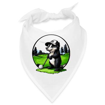 Stinktier Golfspieler - Bandana - Weiß - Vorne
