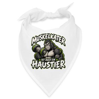 Muskelkater als Haustier Gymlife - Bandana - Weiß - Vorne