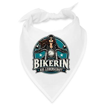 Bikerin Aus Leidenschaft - Bandana - Weiß - Vorne