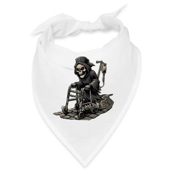 Sensenmann am Gehwagen - Bandana - Weiß - Vorne