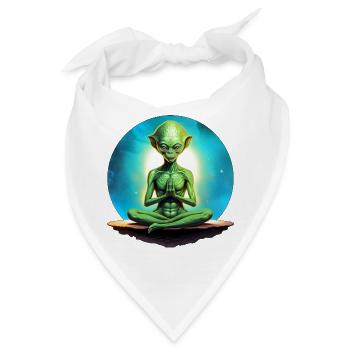 Aliens Yoga / Yogi Alien - Bandana - Weiß - Vorne