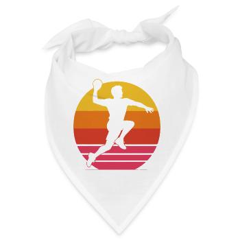 Handballer Sprungwurf – 70er 80er Retro Look - Bandana - Weiß - Vorne