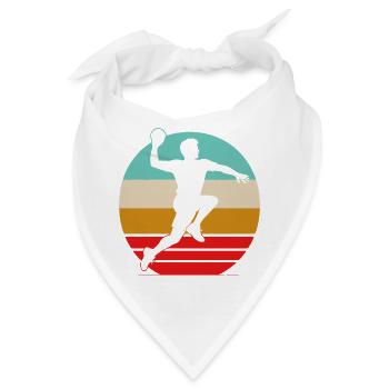 Retro Handball Shirt – Vintage Sonnenuntergang - Bandana - Weiß - Vorne