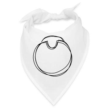 Babylätzchen handgezeichnet - Bandana - Weiß - Vorne