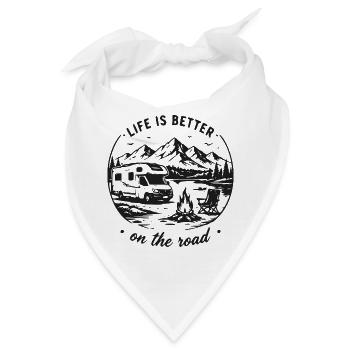 Bergsee Roadtrip Camper - Bandana - Weiß - Vorne