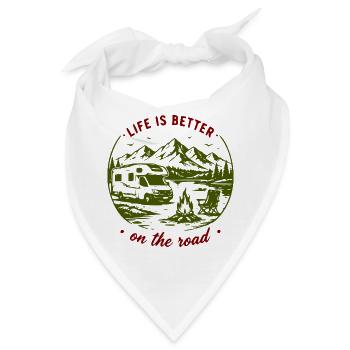 Roadtrip im Freien: Berge und Van - Bandana - Weiß - Vorne