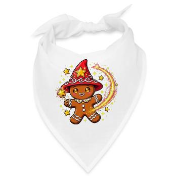 Weihnachtskeks, frohe Weihnachten, Weihnachten - Bandana - Weiß - Vorne